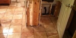 Water Damage Restoration From Bathroom Flood